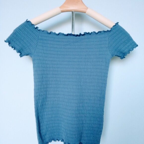 Free People Moulin Ruched Cami Top in Blue Size M-L - Picture 2 of 7